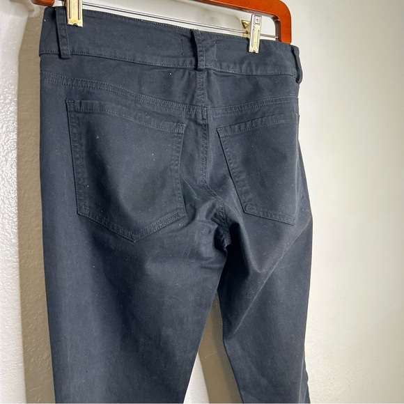 Nili Lotan Washed Black Wide Flare Leg Trouser Pant Size 2 - Picture 6 of 13